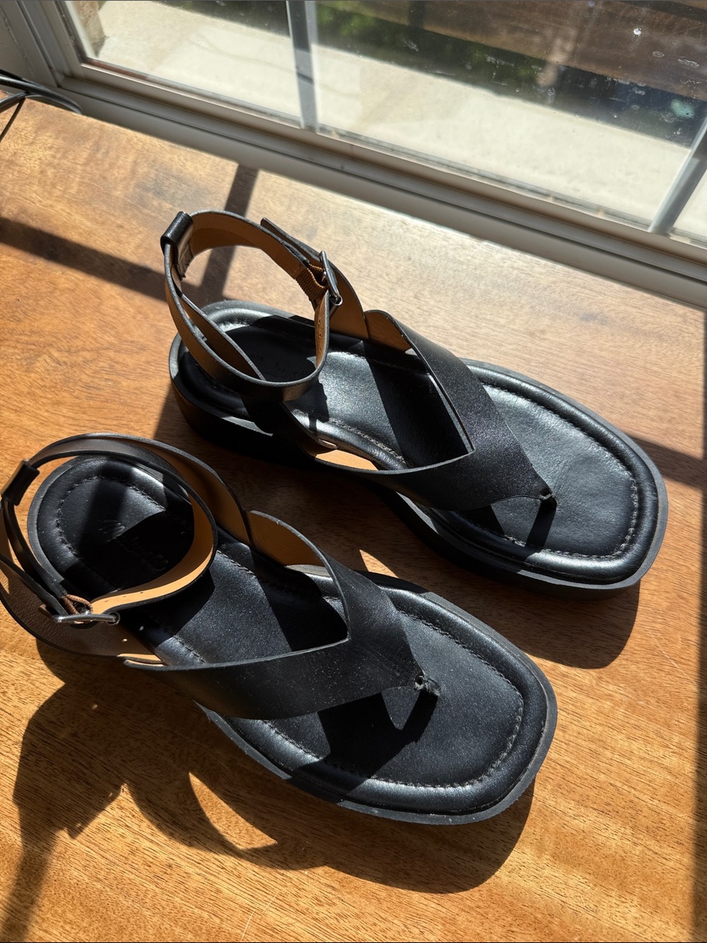 Madewell Black Platform Ankle-Strap Sandals - Picture 7 of 8